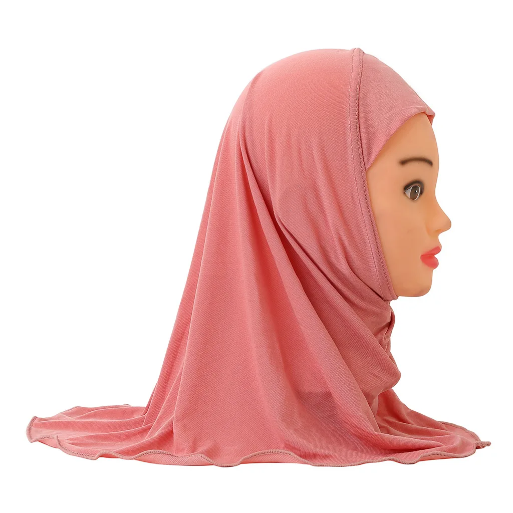 

2-7 years Hijabs Muslim Girl small girl hijab hats scarf Prayer Underscarf Kids Hijab Enfilable Ready To Wear Arab Cap