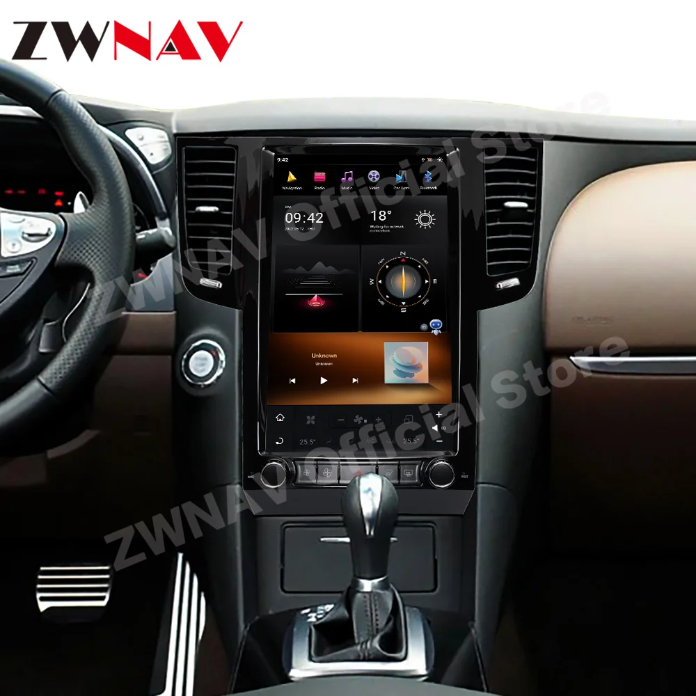 Мультимедийный приемник Qualcomm Tesla Android 11 для Infiniti FX FX25 FX35 FX37 2009-2013 QX70 2013-2016 GPS Navi