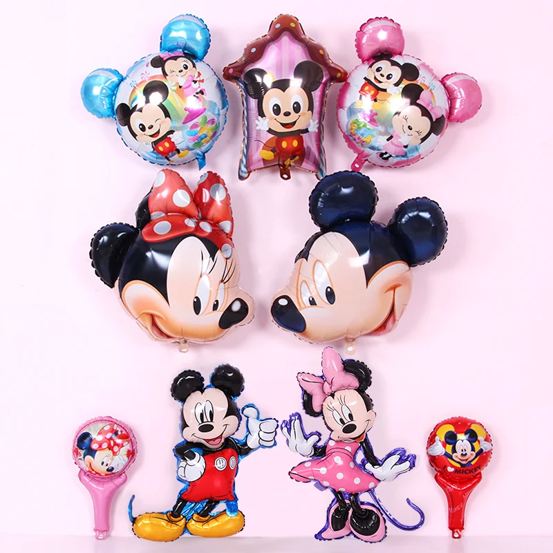 

Воздушный шарик из алюминиевой пленки Disney с изображением Микки и Минни, Детская Маус 1 года, украшение для детского дня рождения