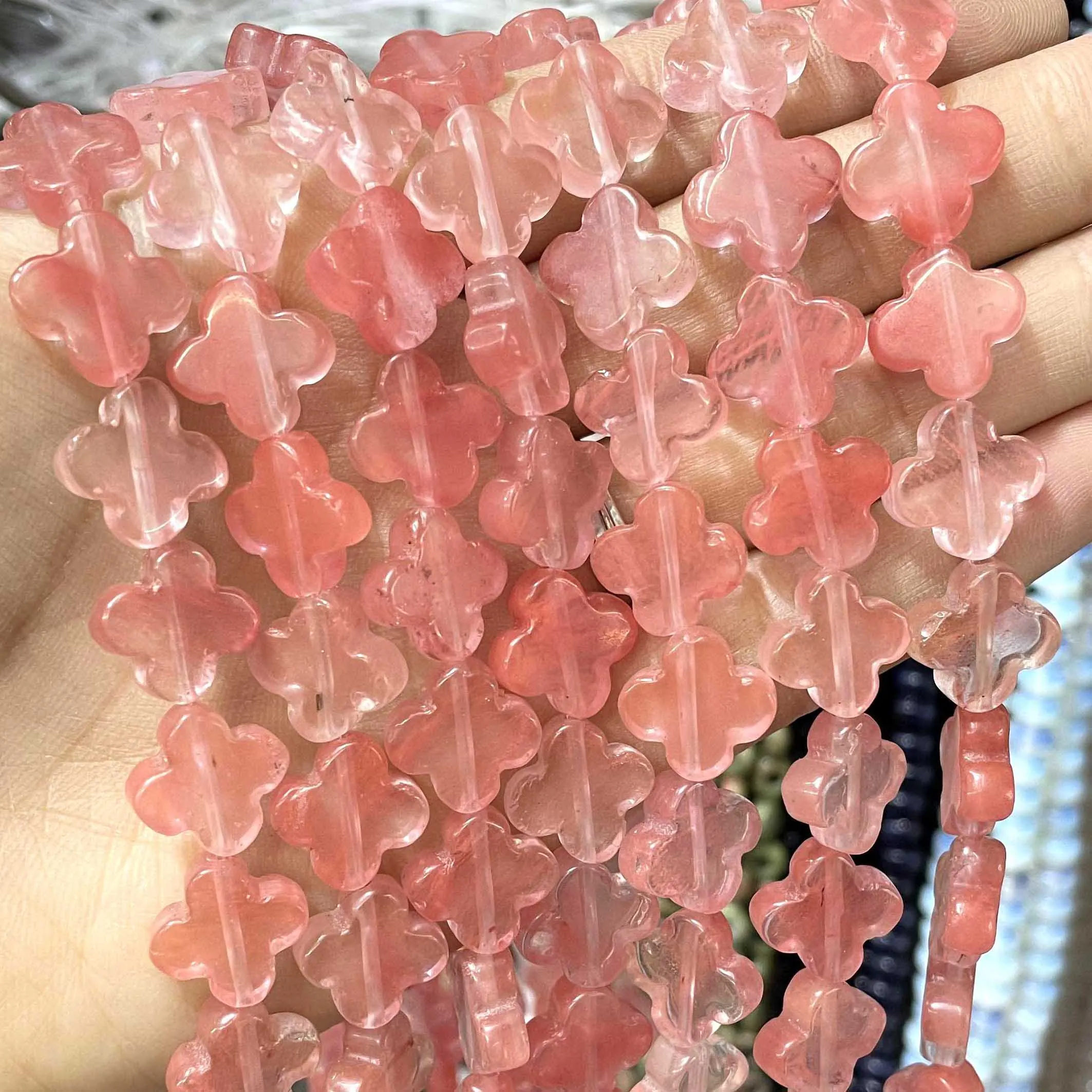 Натуральный камень в форме клевера агаты кварц яшма разделитель свободные