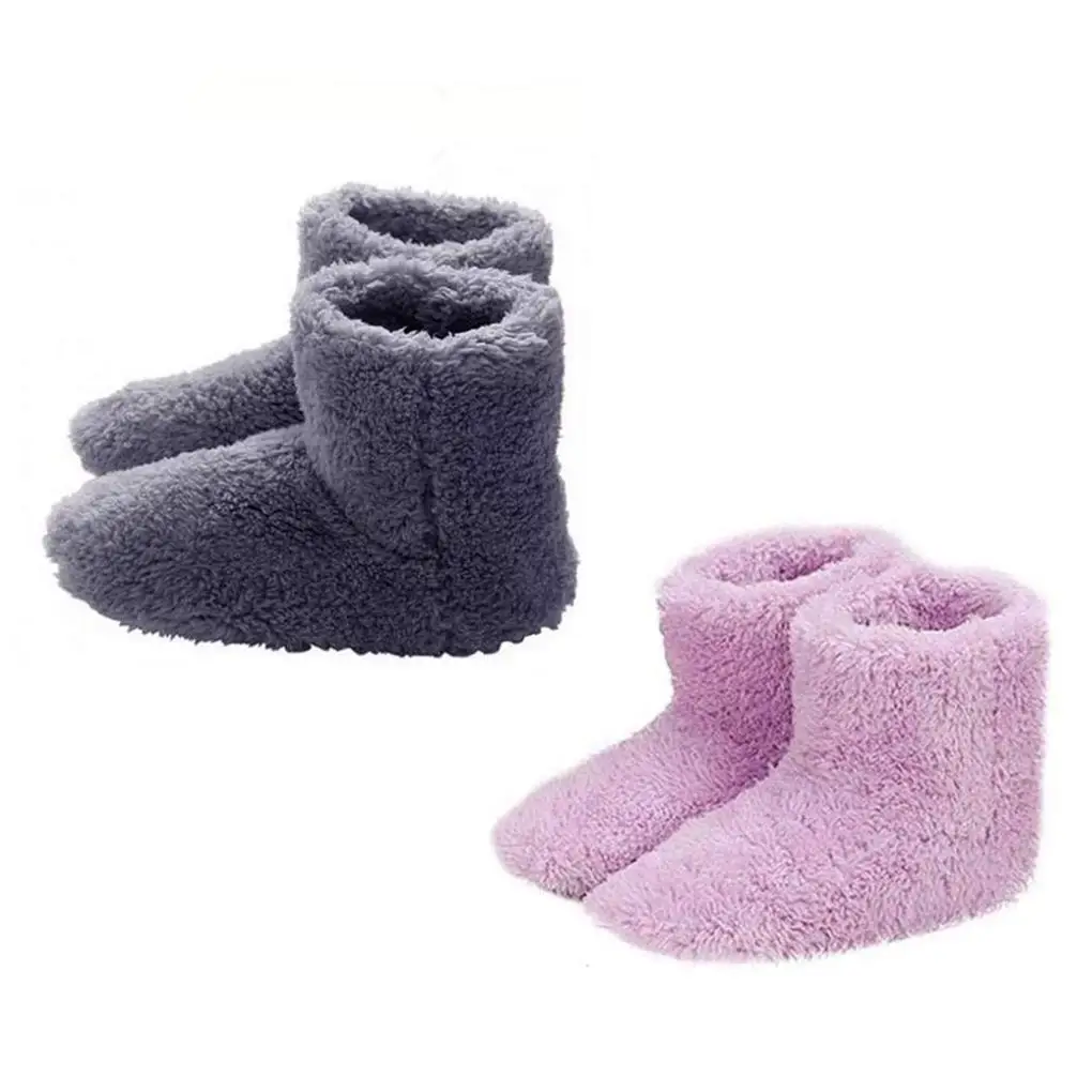 

Electric Heated Shoes Professional Indoor Electronic Snow Boots Thermal Footwear Keeping-warm Cover Feet Warm Boot Gray