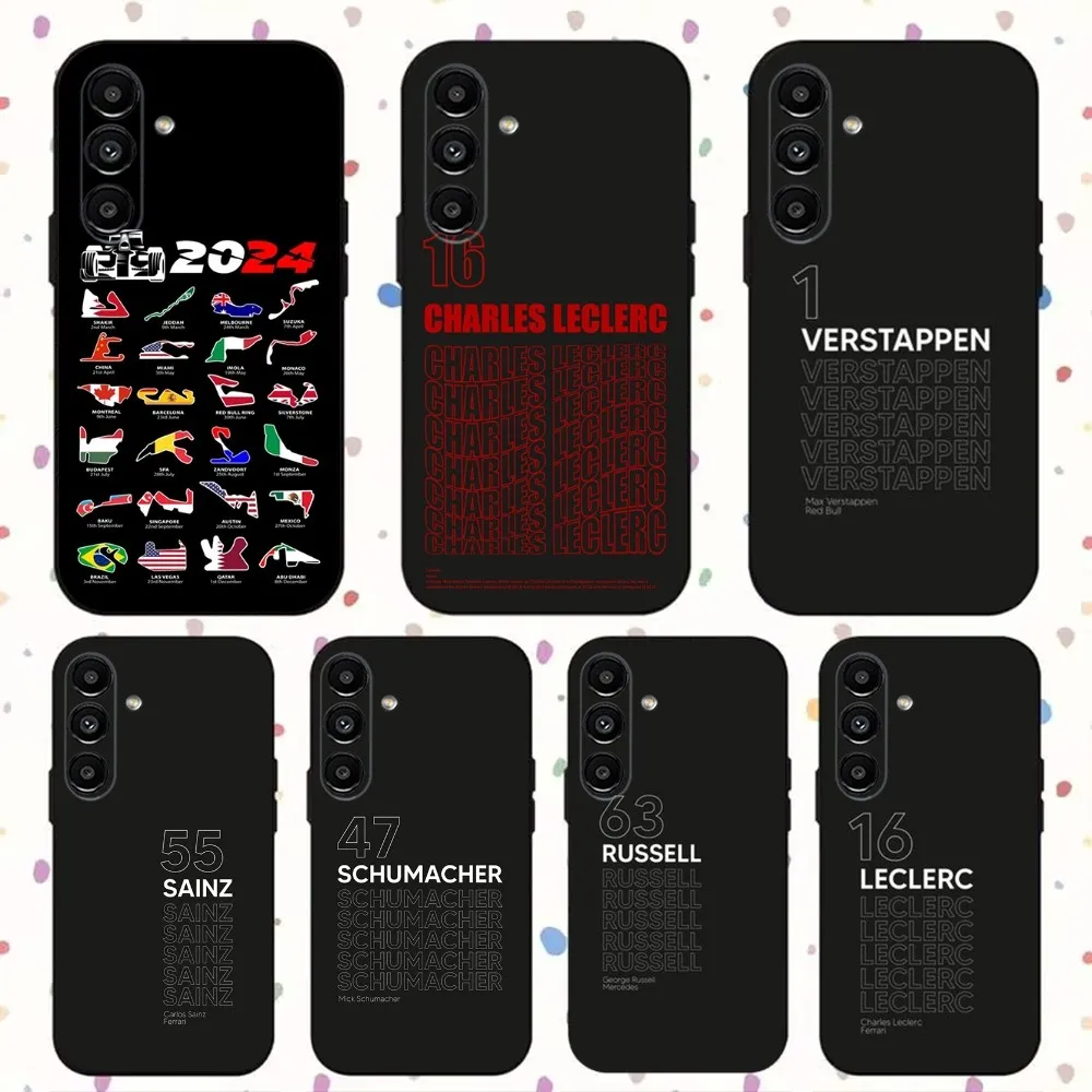 Чехол для телефона с номером F1 Formula 16 55 Samsung S24 S21 S22 S23 S30 Ultra S20 Plus Fe Lite Note 10 9 5G черный