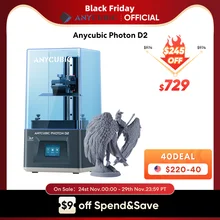 ANYCUBIC Photon D2 DLP 3D Printer Double Algorithms Ultra High Resolution 3D Printing 20000-hours Usage Lifespan 5.9 Inches