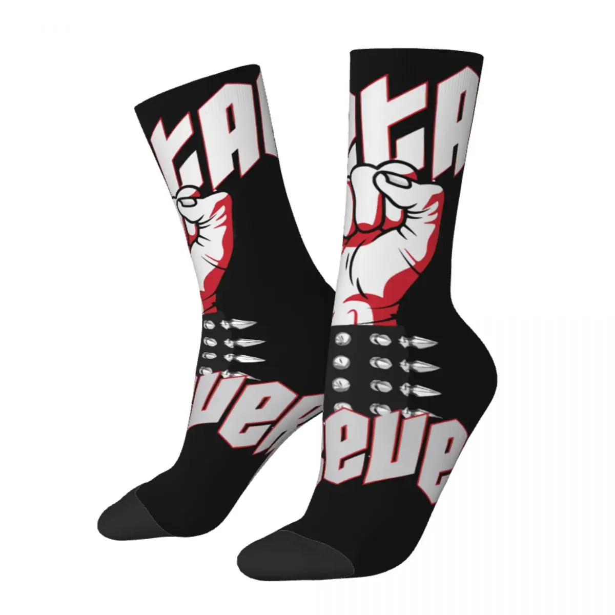 

Funny Happy Men's Socks Metal Forever Retro Harajuku Heavy Black Metal Hip Hop Novelty Pattern Crew Crazy Sock Gift Printed