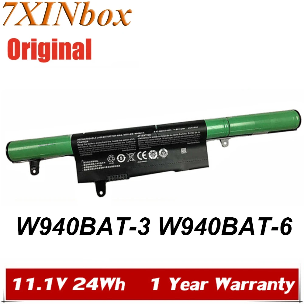 

7XINbox 11.1V 24Wh Original W940BAT-3 W940BAT-6 Laptop Battery For Clevo W94LS Series 6-87-W940S-4271 6-87-W940S-4UF