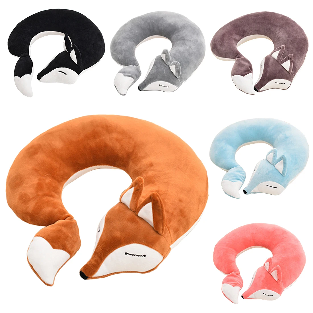 

Travel Pillow U Shape Neck Pillow Cute Fox Pillow Hug Sleeping Pillows Ornamental Pillow Office Sleep Pillow 30*30*8CM