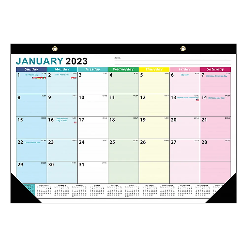 

Calendar Wall Schedule Planner Monthly Hanging Agenda Calender Desk Home Office Large Planning Month English 2023 Julian