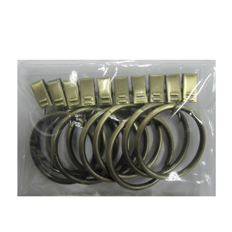 

Sungshida 50PC/Pack Brushed Brass Clip Rings Steel Curtain Rings Curtain Accessories For 22-35mm/7/8-11/8Inch Diameter Rods