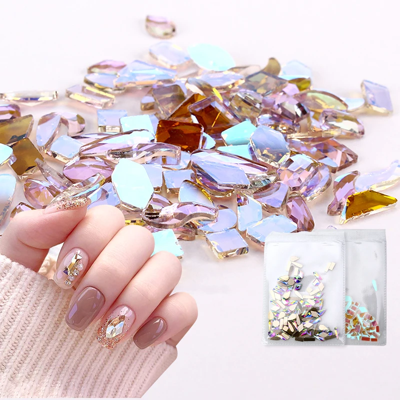 

Acrylic Rhinestones Eye Shape Crystal AB Flat Back Nail Rhinestone 3D Non Nail Art Decoration DIY Jewelry