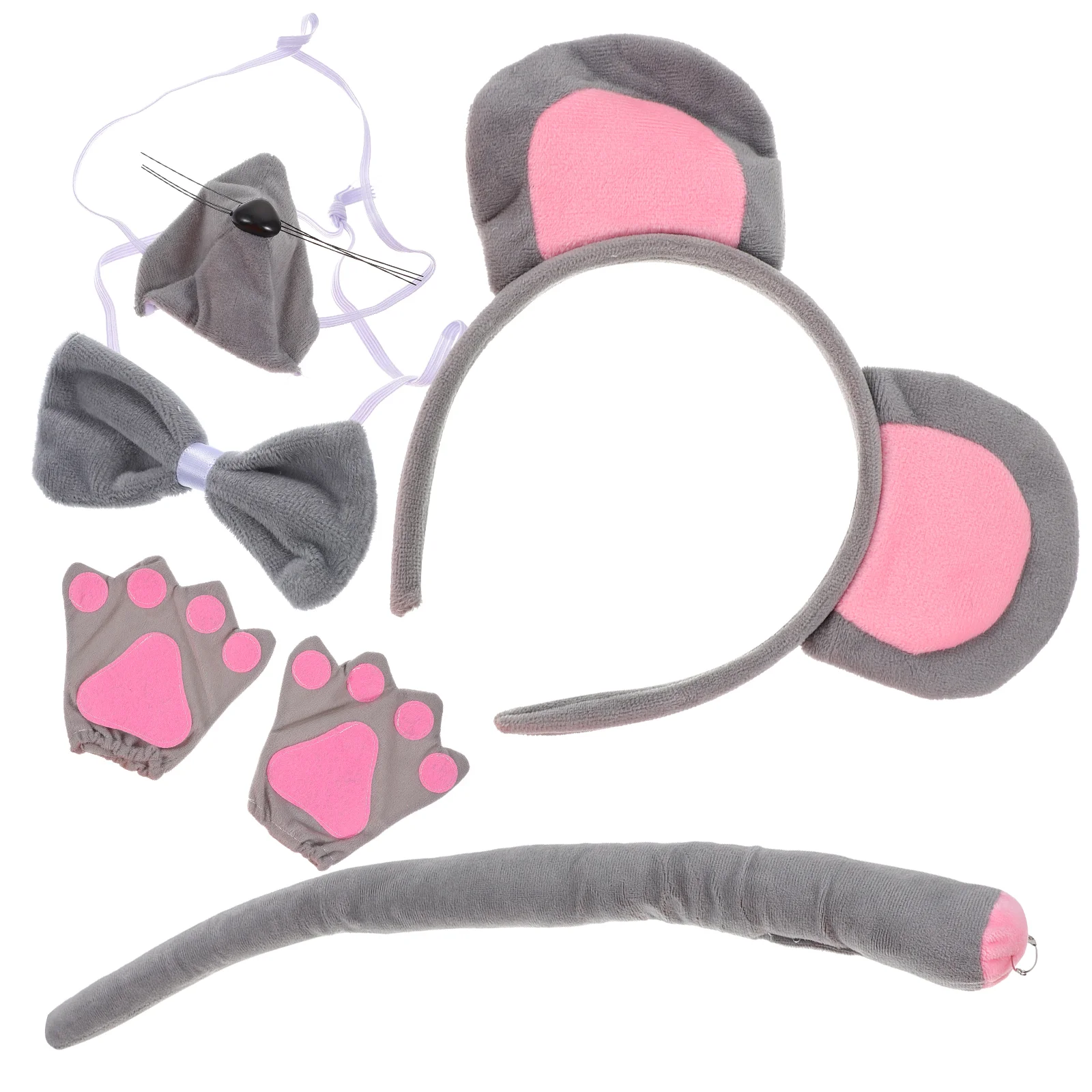 

Kids Tiara Mice Ears Headband Rat Costume Halloween Mouse For Girls Cloth Hair Accessories Child
