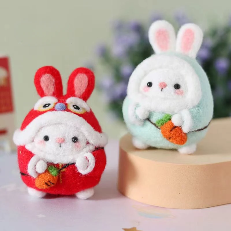 

Alpaca Felt Poke Fun Cross Stitch Wool for Felting Diy Material Package Felt Kit Threads for Knitting Fabric Needlework Decor