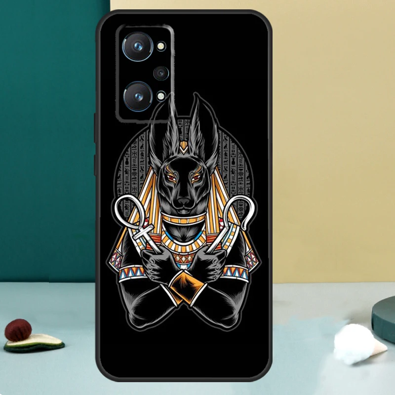 Египет Нефертити Анубис Анк для Realme 11 10 12 13 14 Pro Plus GT 7 6 5 6T C67 C61 C53 C51 C21Y C25S C75 C55 Чехол