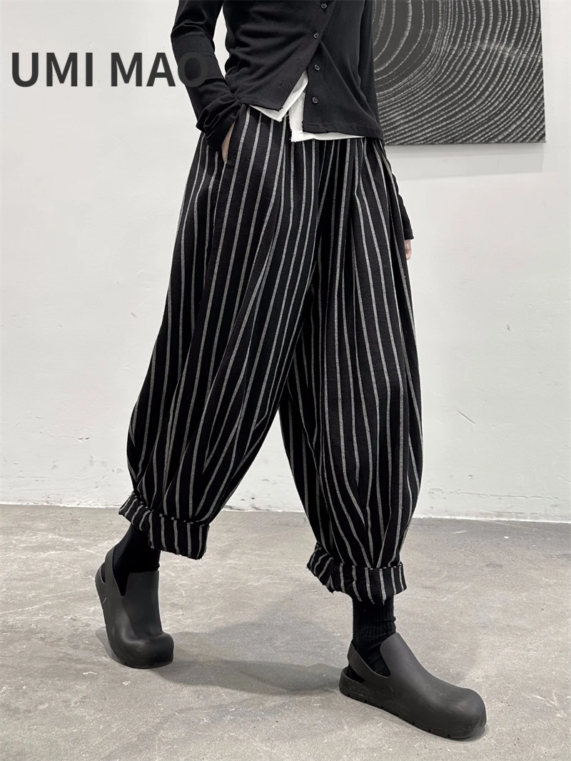 Темные осенние нишевые дизайнерские брюки UMI MAO Yamamoto, женские свободные повседневные брюки Y2K для мужчин и женщин