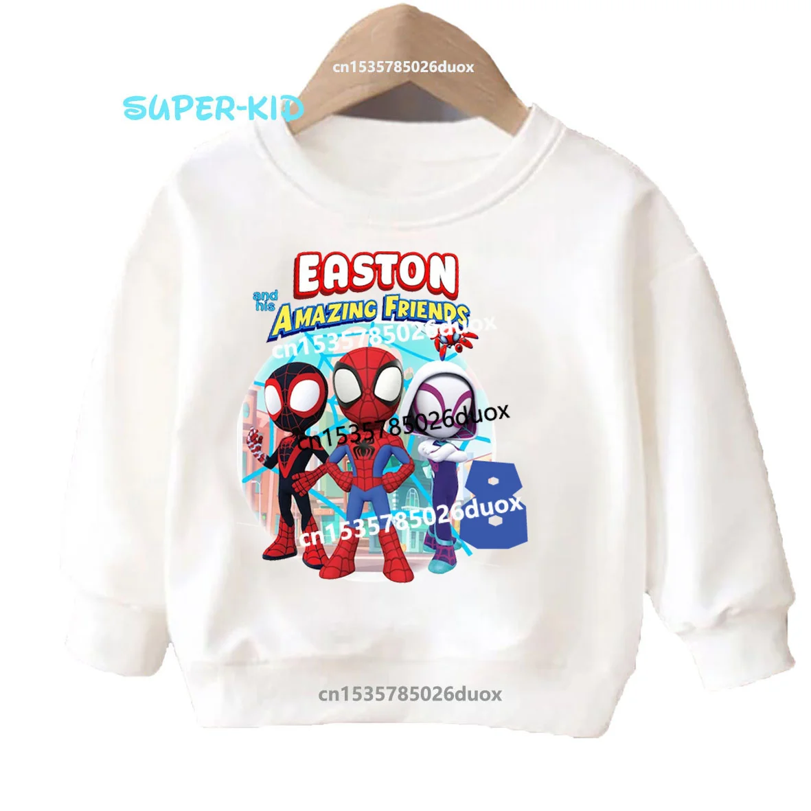 Зима 3 4 5 6 7 8 толстовки с капюшоном для мальчиков на день рождения Человек-паук