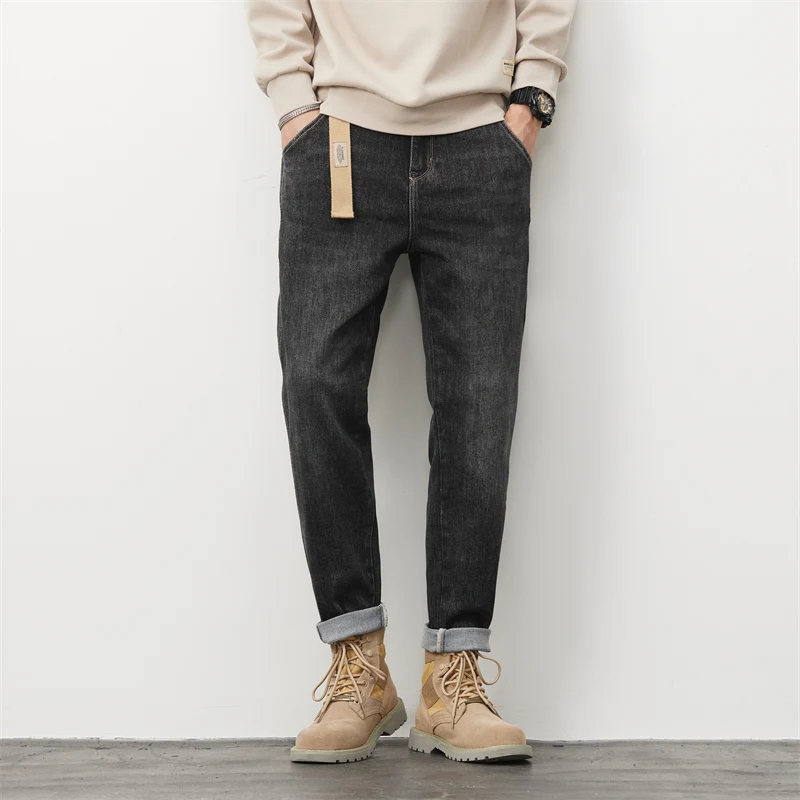 

2023 New Men's Jeans Denim Pants Autumn Winter Straight Fit Casual Male Long Trousers Luxury Brand Ropa Pantalones Hombre Jeans