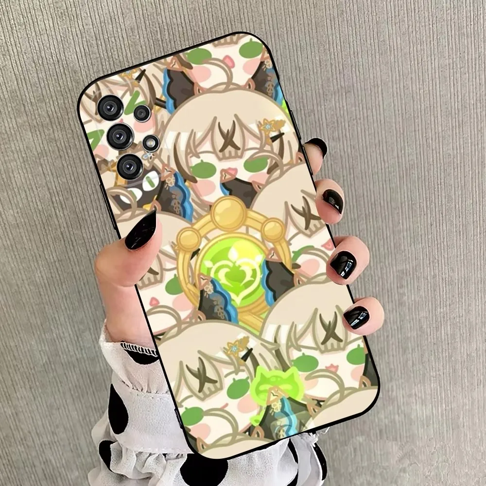 Чехол для телефона G-Genshin Impact Nahida Samsung Galaxy A20 A21s A22 A31 A32 A52 A53 A72 73 A80 A91 Мягкий черный