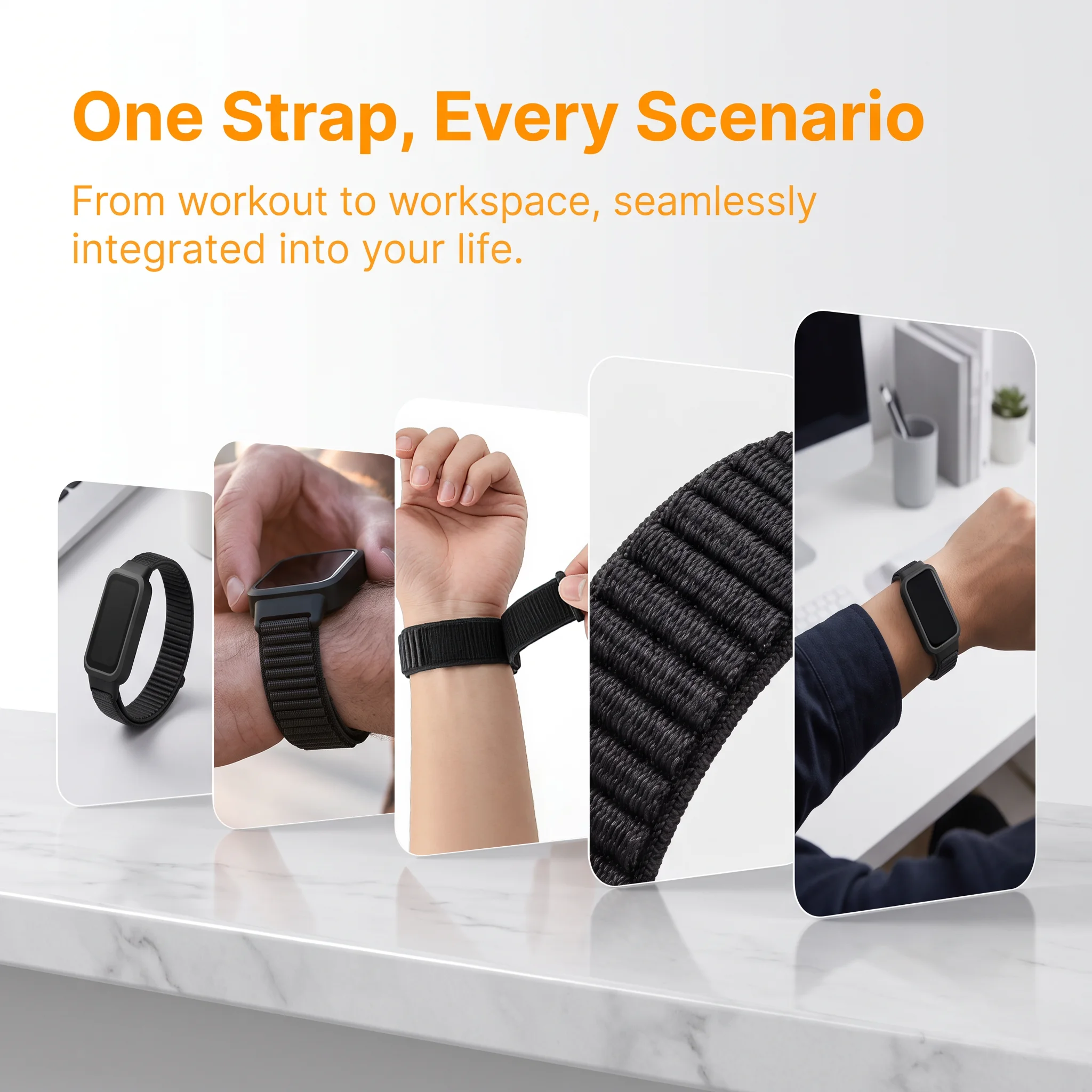 Фото Чехол + ремешок Nyon Loop для Xiaomi Redmi Band 3, аксессуары для умных часов, спортивный дышащий браслет Correa для Mi Band 9 Active Belt №4
