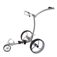 Follow me trolley electric auto golf trolley kaddy on golf ground remote control 3 wheel golf buggy