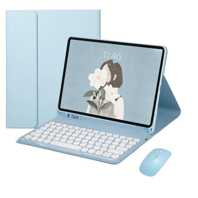 

For Mini 6 Ipad Mini 6Th Generation 8.5-Inch Cute Round Bluetooth Keyboard Detachable Case