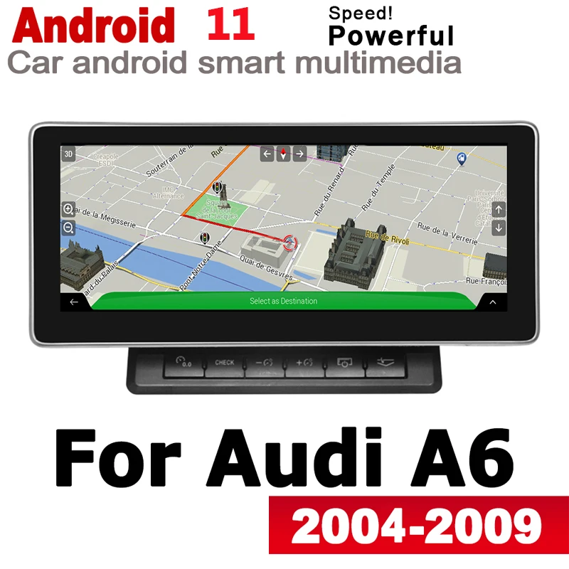 

Android GPS Navigation Car Radio for Audi A6 4F 2004 2005 2006 2007 2008 2009 HD Touchscreen AUX Support WiFi Navi Stereo