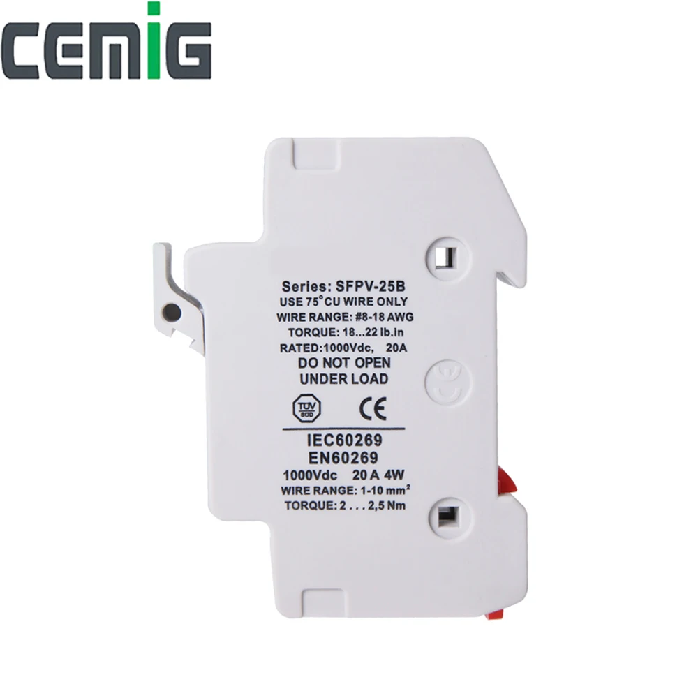 Держатель и предохранитель PV DC1000V 1-32A для фотоэлектрических ветровых систем