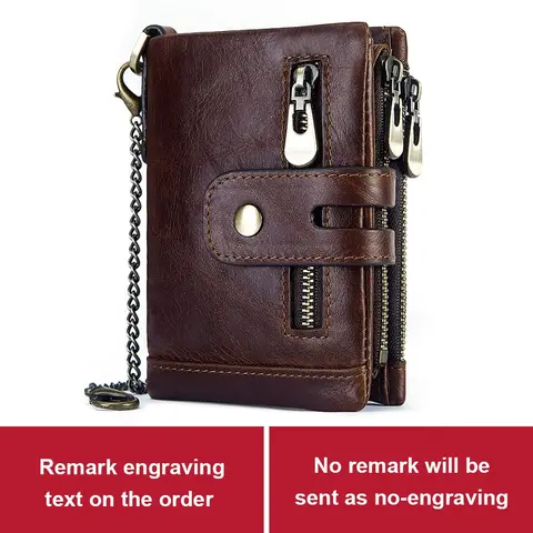 Мужской кошелек из натуральной кожи с RFID-защитой и отделением для кредитных карт