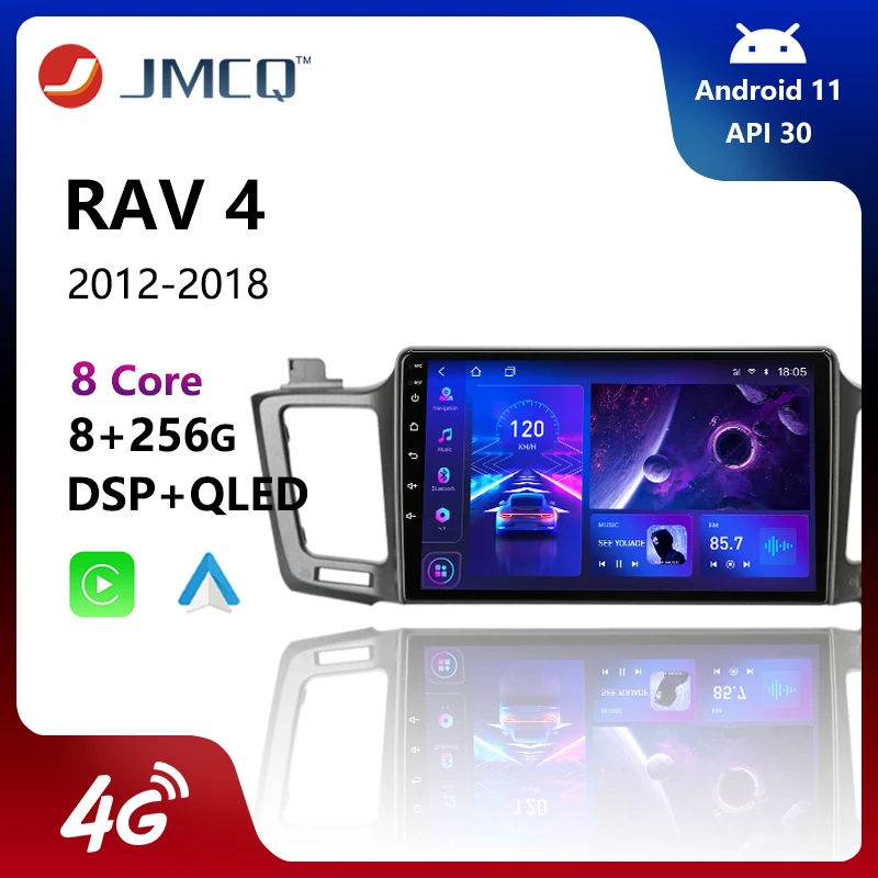 

JMCQ Android 10 Car Radio Multimidia Video Player Navigation GPS Stereo For Toyota RAV4 RAV 4 2012-2018 2din Head Unit Carplay