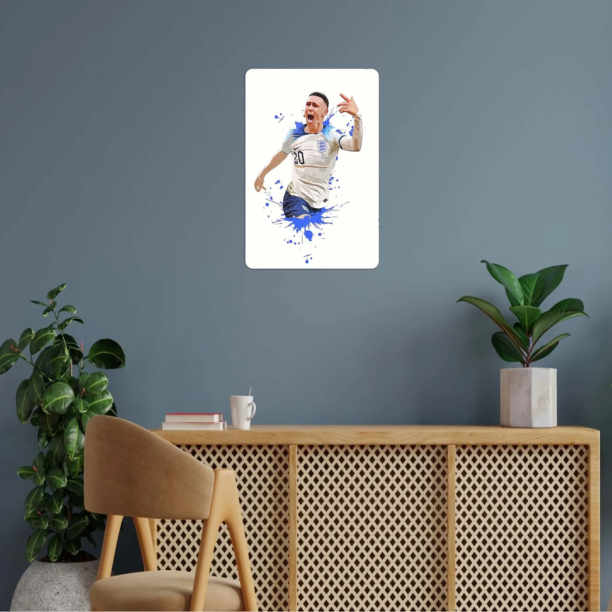 Фил Фоден английская надпись спортивный металлический постер украшение в виде