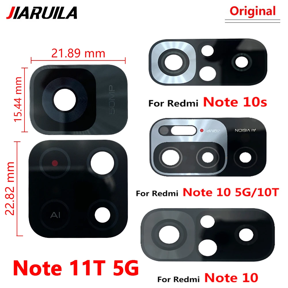 

Оригинальные стеклянные линзы для Xiaomi Redmi Note 11, 50 шт., для Xiaomi Redmi Note 7, 8, 9S, 9, 10 Pro, стеклянные линзы для задней камеры с клейкой наклейкой, акция