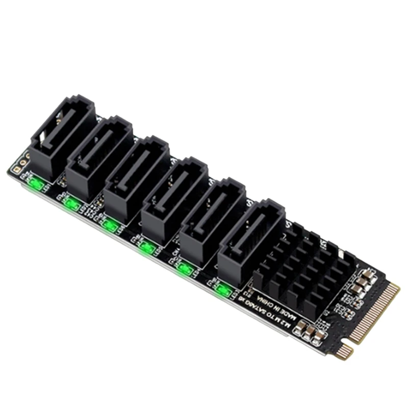 

Плата адаптера PCIE M.2 NVME на SATA3.0 PCIE на SATA 6Gpbsx6-Port, плата расширения ASM1166