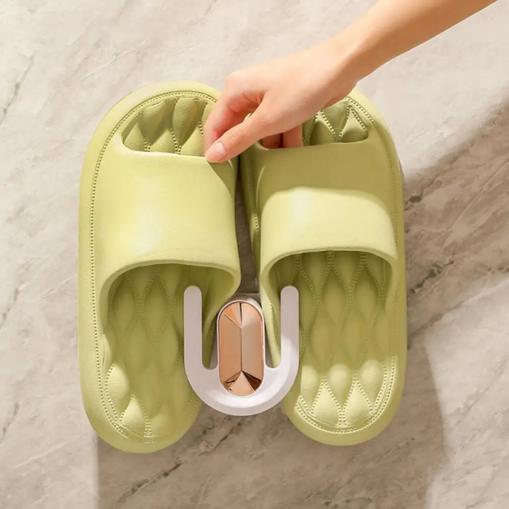 

Bathroom Slipper Rack Shoes Storage Rack No Punching Wall-mounted Hook Household Storage Organizer Supplies Bathroom Accessories