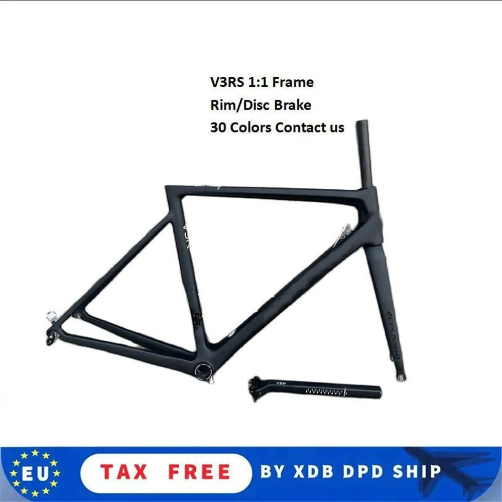 

T1000 BOB V3RS Carbon Road Frame Black Matte Rim Disc Brake Bicycle C64 Bike Frameset 30 colors