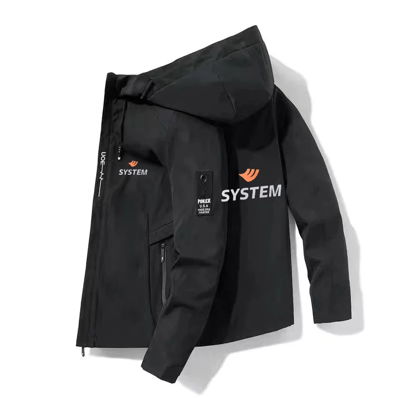 

2022 SYSTEM Brand Outdoor Camping Mountaineering Jacket New Men's Breathable Waterproof Hoodie Windbreaker Adventure Jacket