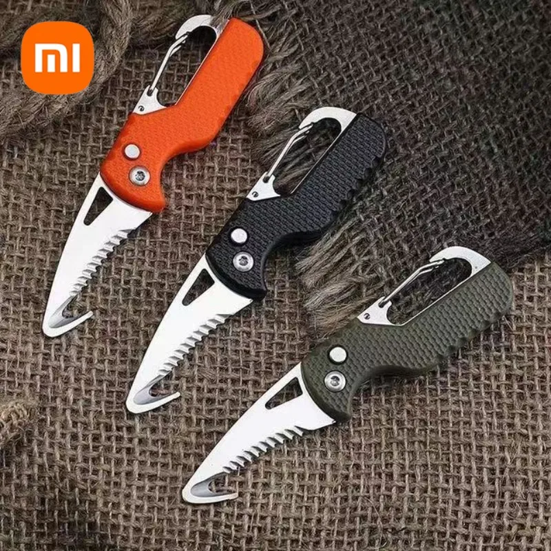 

Xiaomi Portable Express Parcel Knife Keychain Serrated Hook Carry-on Unpacking Multifunction Emergency Survival Portable Tools
