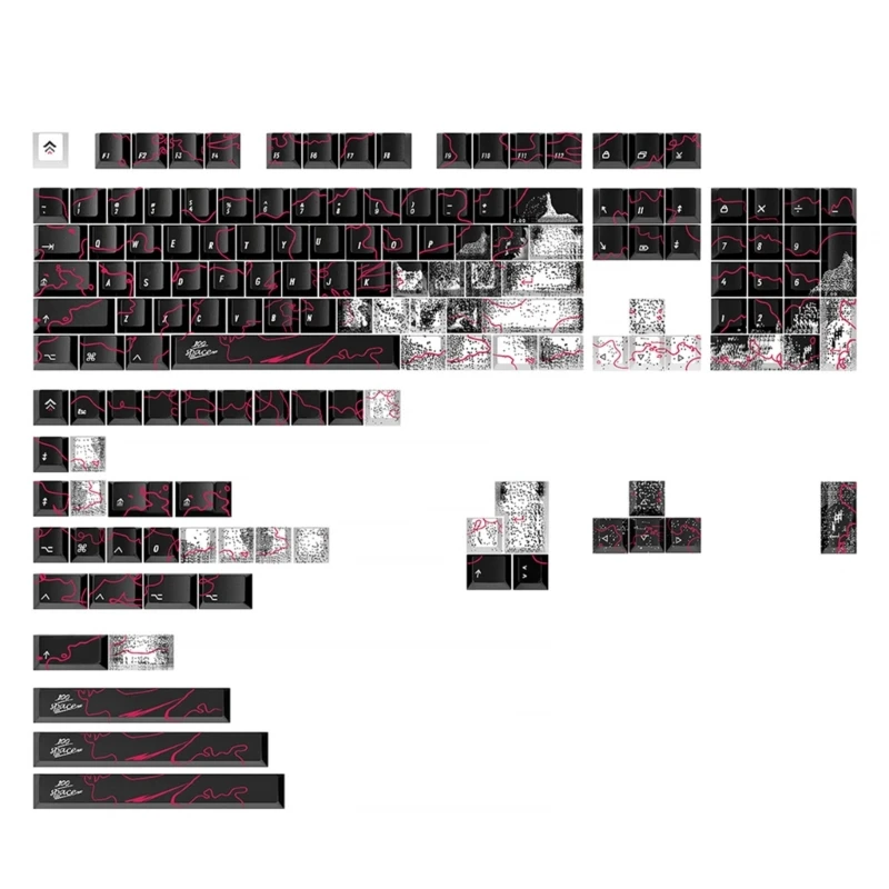 

146Key CherryProfile PBT Keycaps Set PBT DyeSublimation for Mechanical Keyboard
