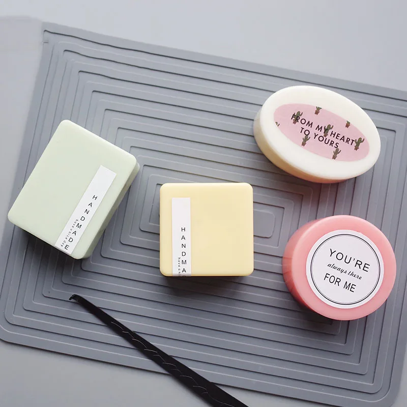 

3D Round Handmade Silicone Soap Molds Square Making Mould Tools DIY Oval Shape Soaps Resin Crafts Mold