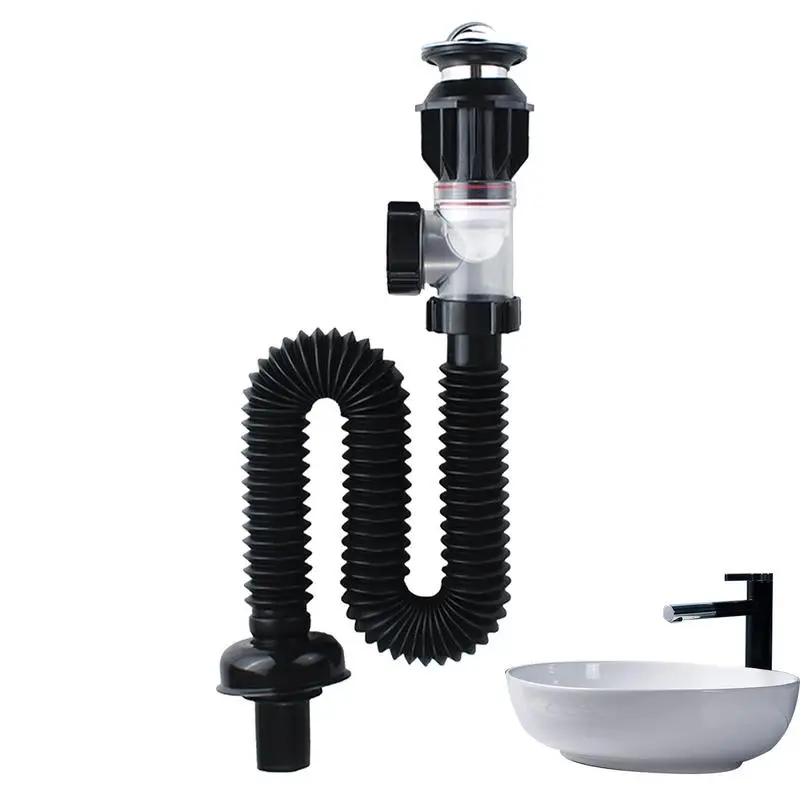 

Universal Flexible Sink Drain Pipe Set Retractable Deodorant Drainage Tube Basin Installation For Bathroom Kitchen Accessories