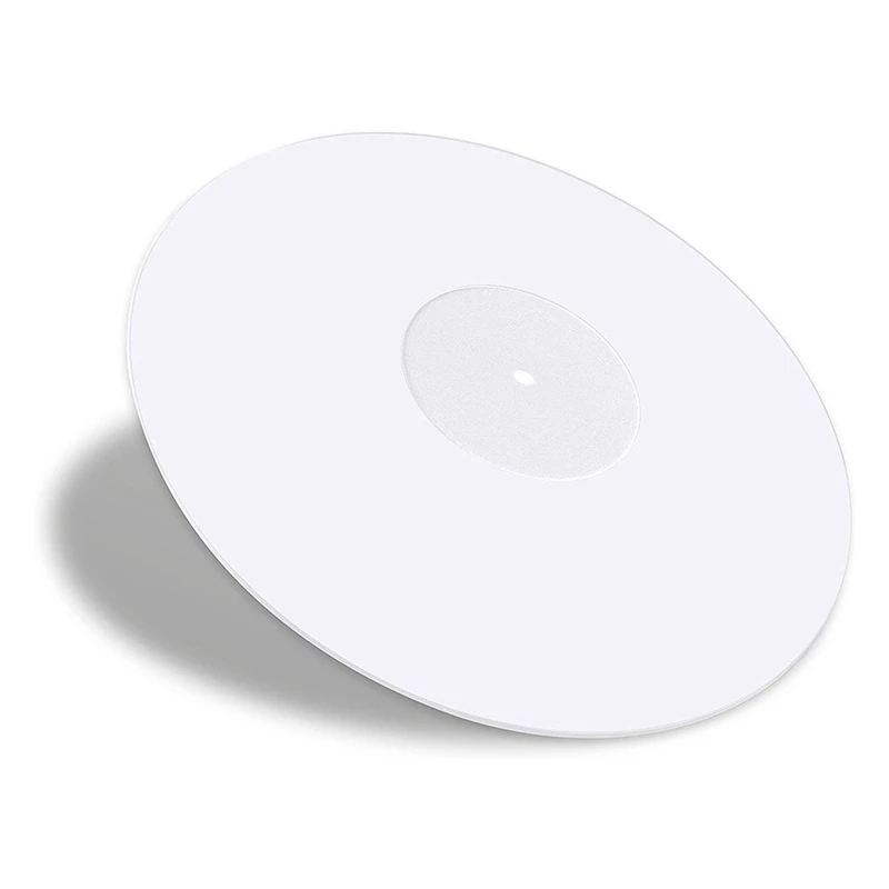HOT-Turntable Acrylic Slipmat For Vinyl LP Record Players - 2.5Mm Thick Provides Tighter Bass - 12Inch Platter Mat (White)