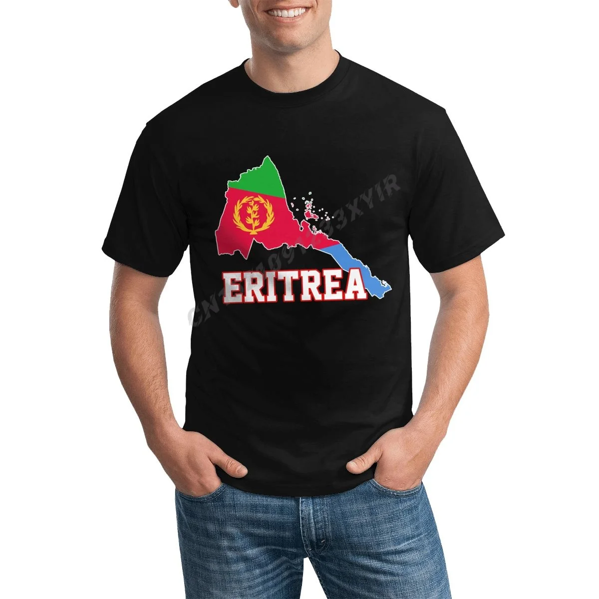

Мужская футболка с эритрейским флагом, эритрейская карта страны, Мужская футболка, футболка в стиле хип-хоп, искусственная 100% хлопок