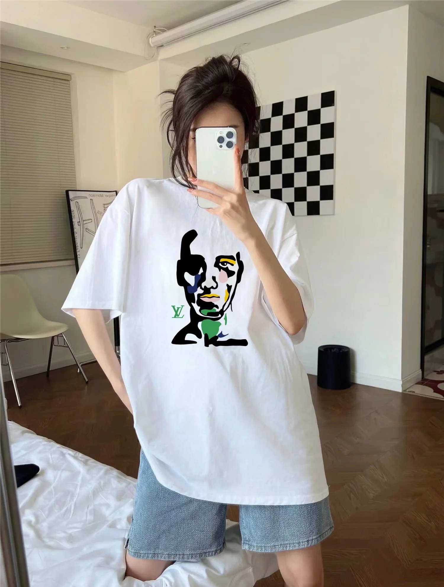 Хлопковая футбольная рубашка унисекс с коротким рукавом