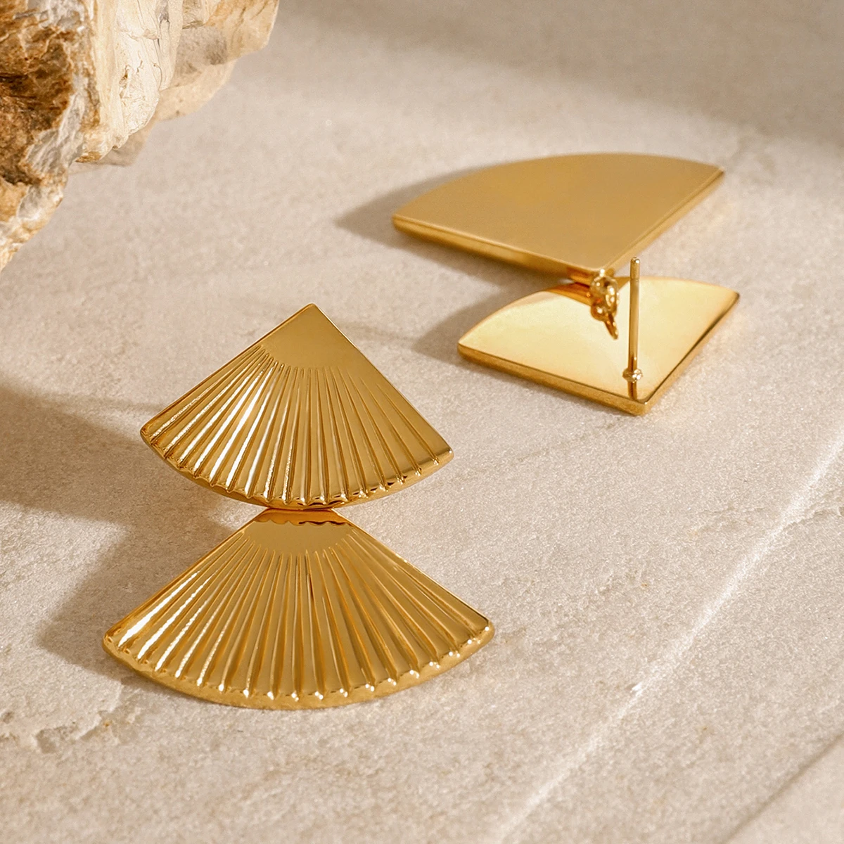 Минималистичные 18k винтажные двойные кленовые листья зубчатые серьги для женщин