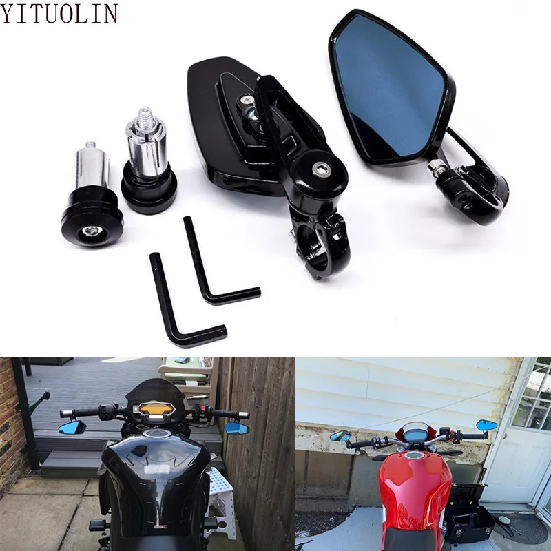 Motorcycle Rearview Mirror Bar End Side Mirrors For YAMAHA XJ 600 TDM 850 TTR 250 TRACER 700 R6 2008 AEROX 50 YBR 125 PARTS