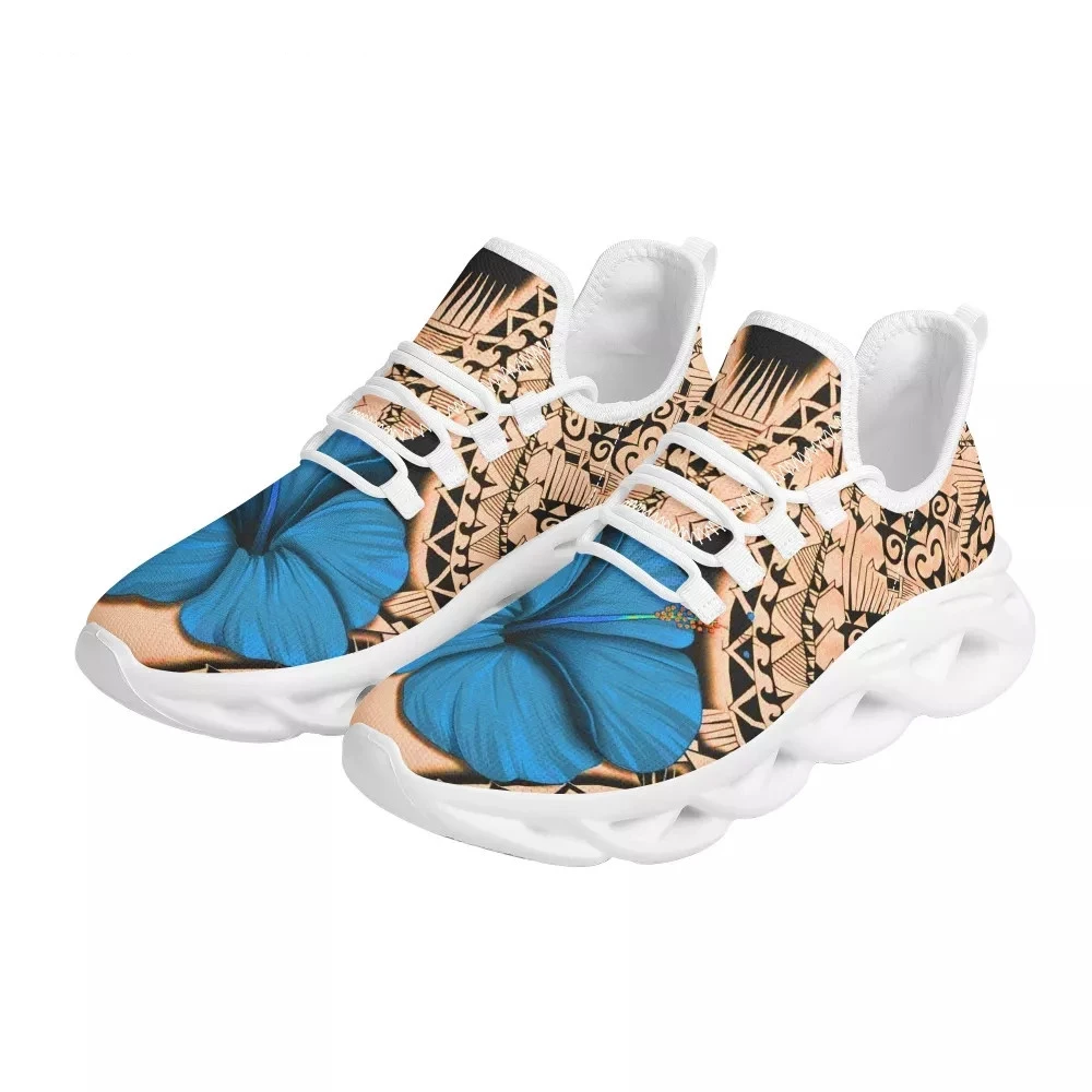 

Кроссовки Kui Liu женские, повседневная обувь на шнуровке, Уличная обувь для прогулок, ГАВАЙСКАЯ ПЛЮМЕРИЯ, полинезийский Племенной принт, 35-44