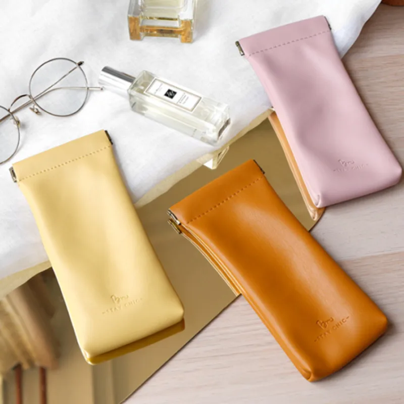 

Pu Leather Bag Makeup Storage Glasses Storage Bag Portable Earphone Protective Cover Mini Coin Bag Sundry Lipstick Bag