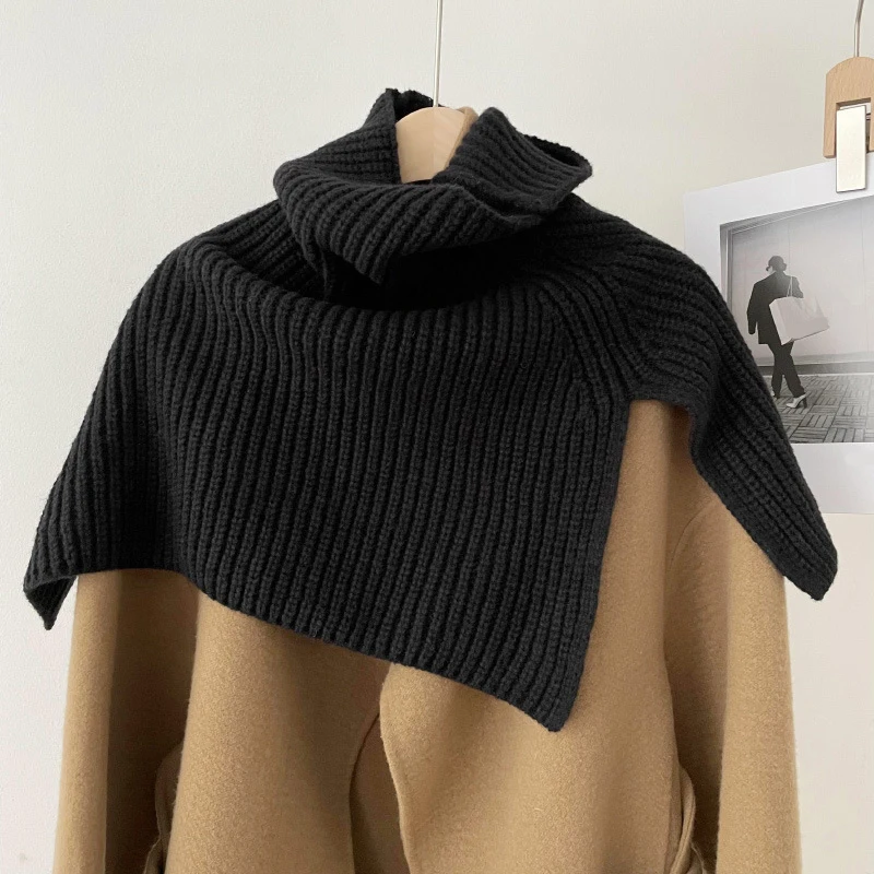 

Female High Neck Fake Collar for Women Autumn Winter Warm Shirt Detachable Collar Removable Blouse Tops Fuax Cols