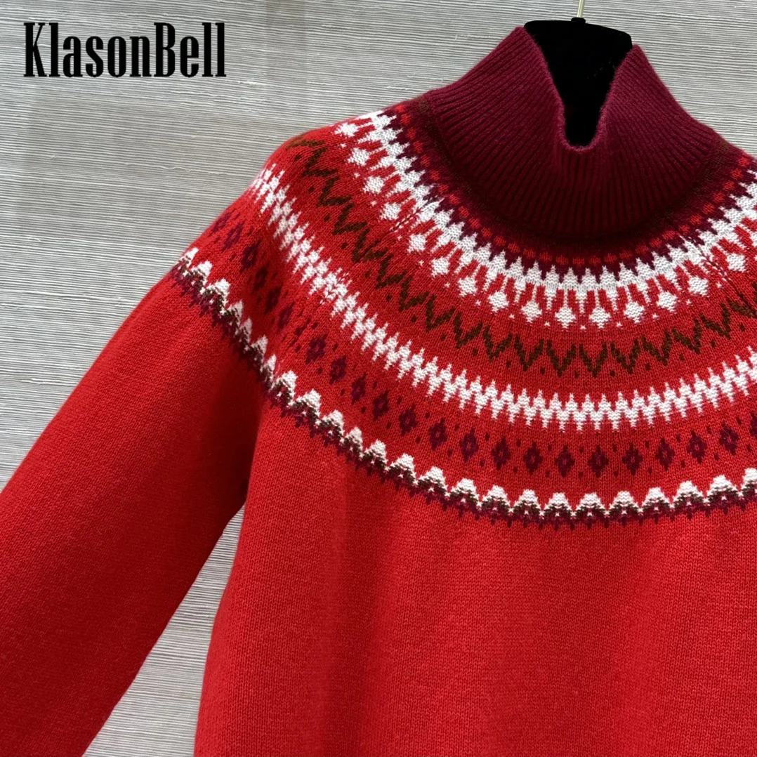 11.22 KlasonBell 2024 осенне-зимний новый женский рождественский праздник вязаная крючком