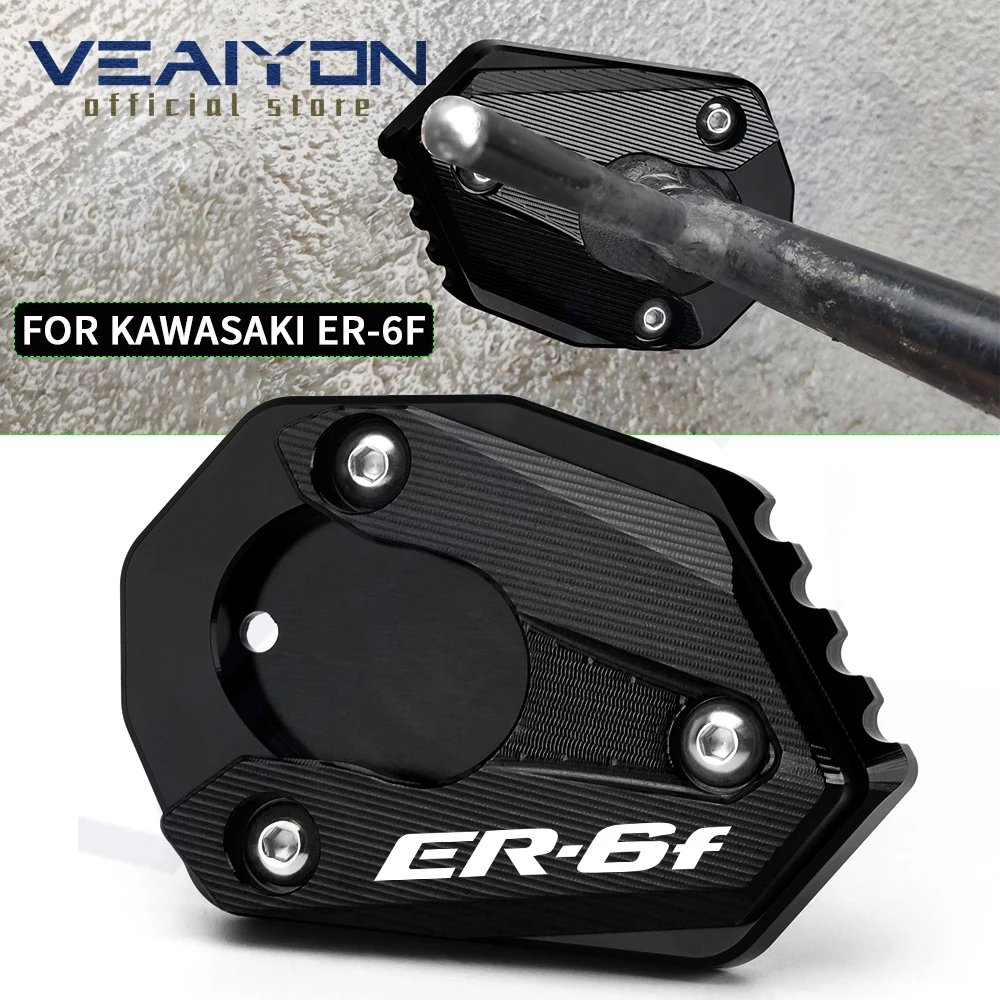 

Kickstand Foot Side Stand Extension Pad Support Plate Enlarge For KAWASAKI ER6F ER6N ER-6F ER-6N ER 6F 6N 2011 2012 2013 2014