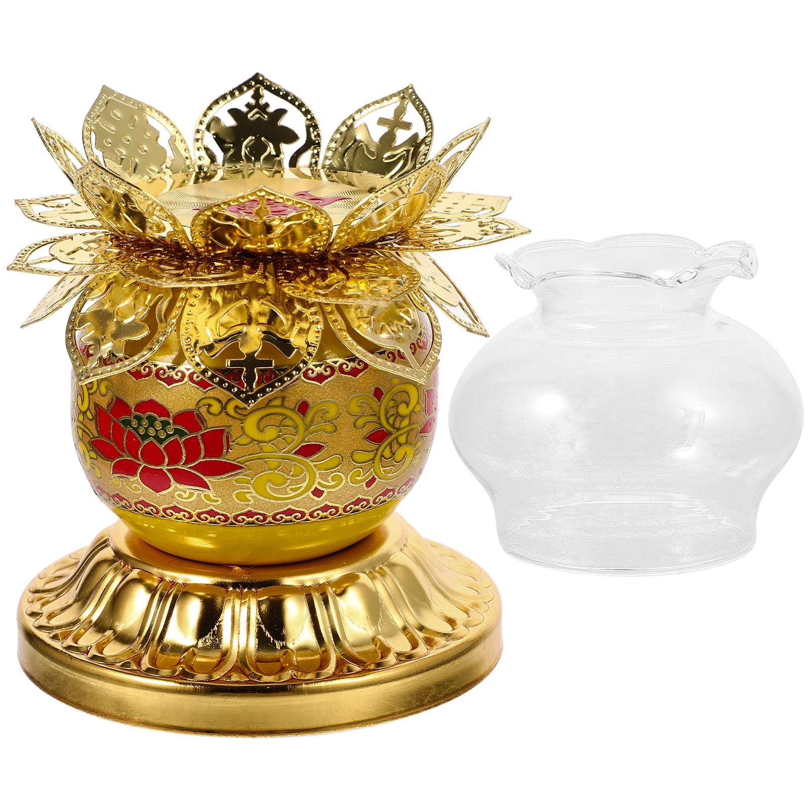 

Temple Buddhism Tea Light Holder Metal Flower Holder Metal Holder Holders For Table Centerpiece for Temple