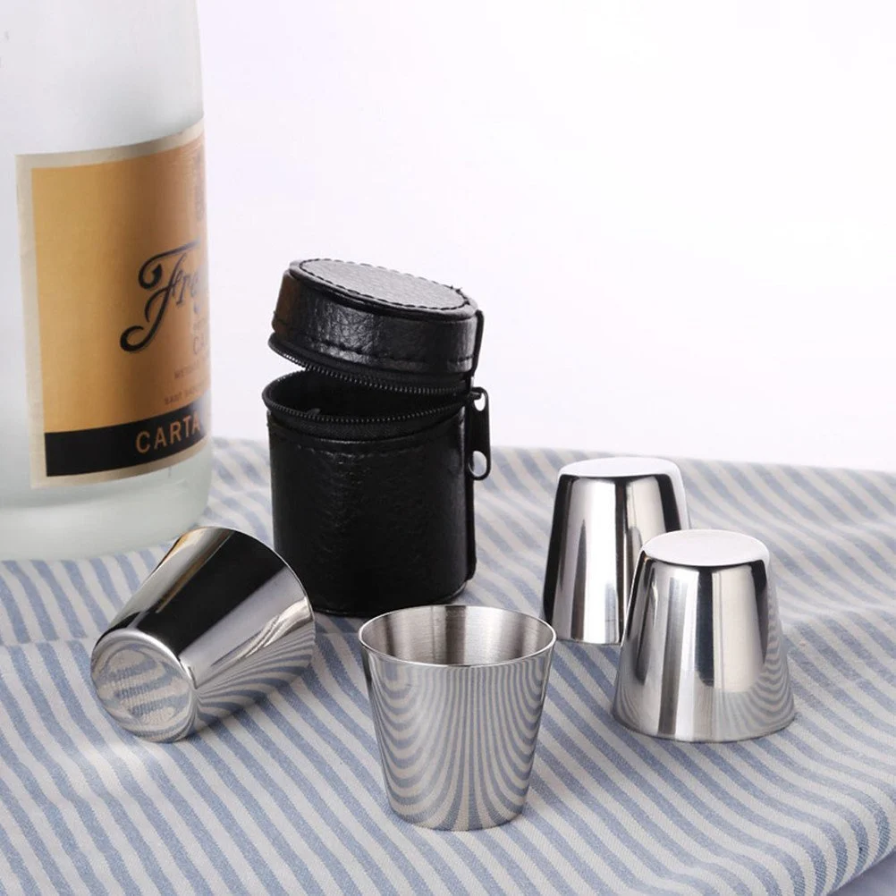 

12pcs stainless steel cup outdoor mini travel camping cup, stainless steel cup drink coffee drink travel home office cup
