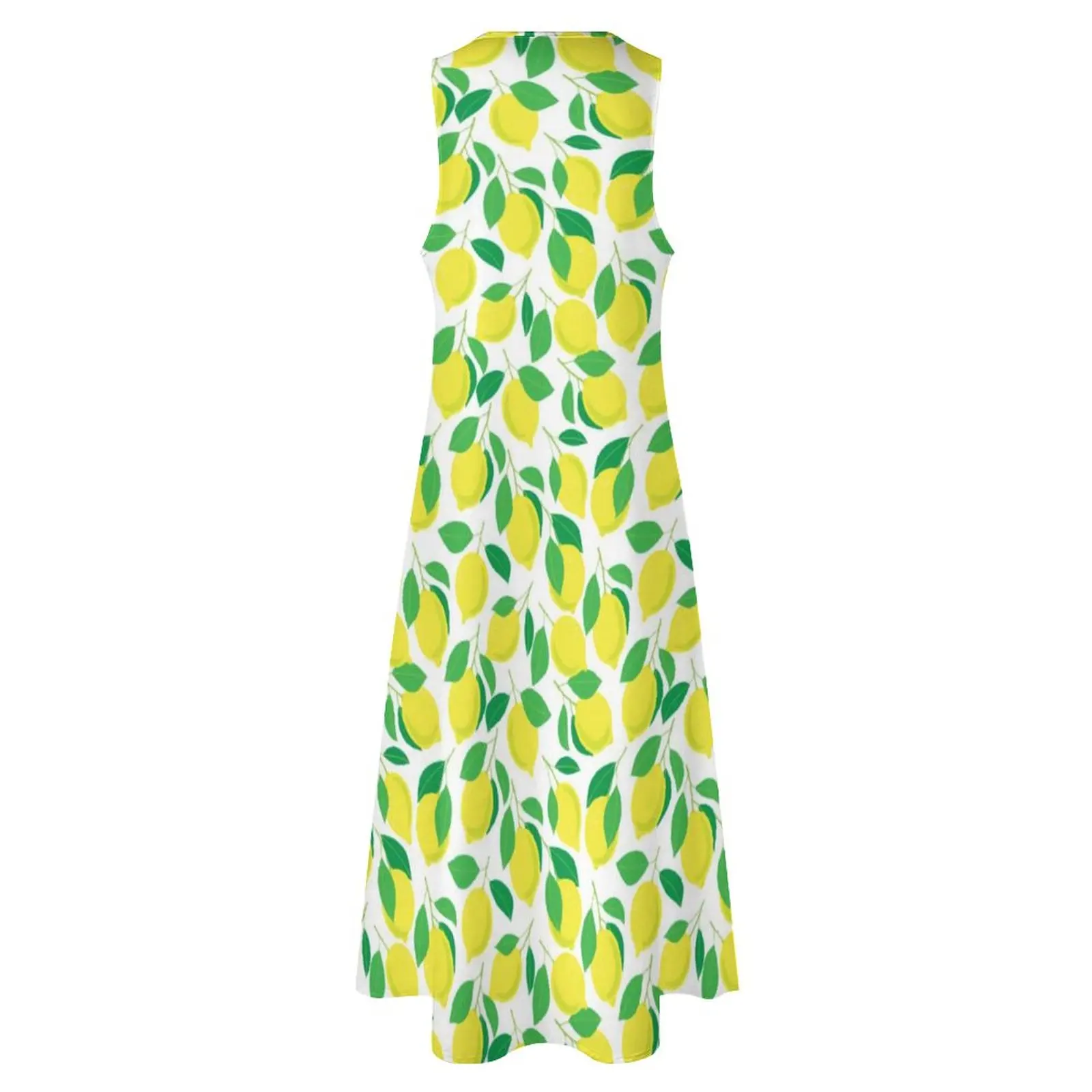 Платье-макси в Корейском стиле длинное пляжное платье с принтом фруктов и